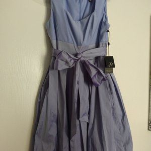 💜💜 BNWT ADRIANNA PAPELL TAFETTA FIT & FLARE COCKTAIL / FANCY DRESS PERIWINKLE
